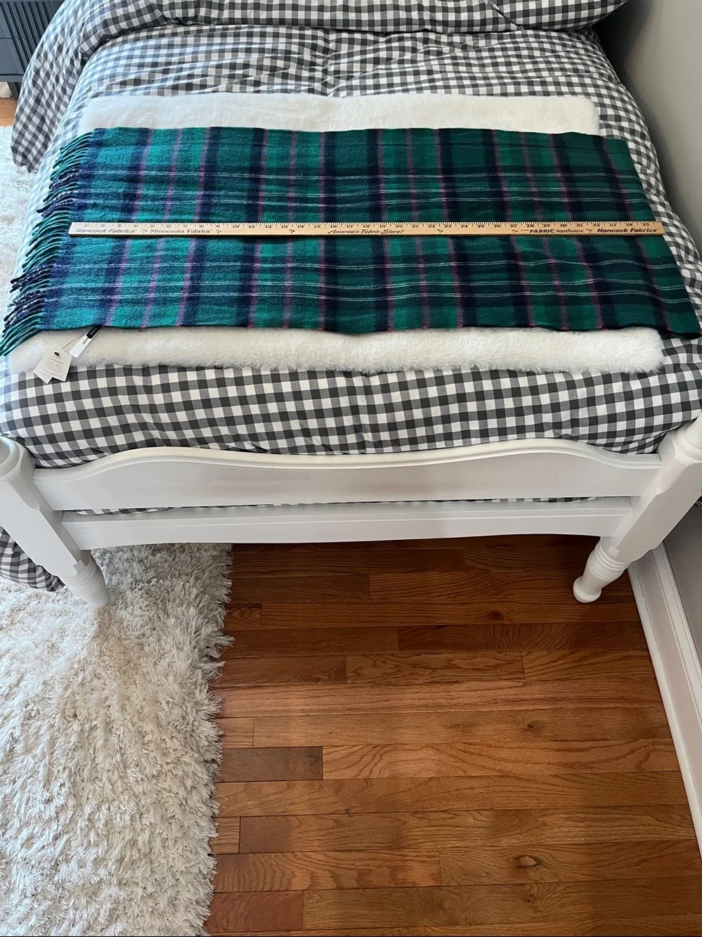 New! Talbots 100% Cashmere Plaid Scarf 72”X18”